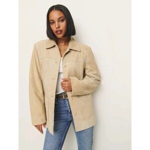 NWT Reformation Veda Lincoln Suede Jacket Tan Small